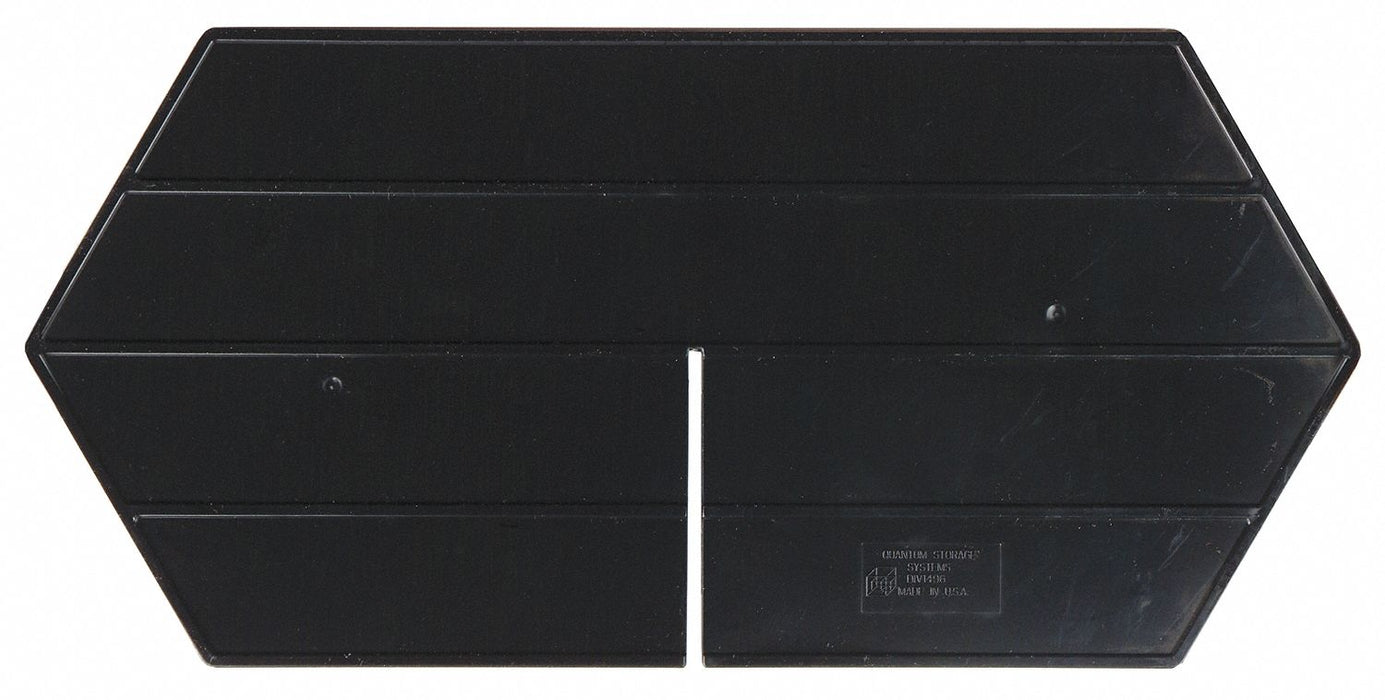 BinDivider 11.5inL Plastic Black PK10