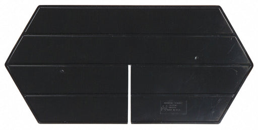 BinDivider 11.5inL Plastic Black PK10