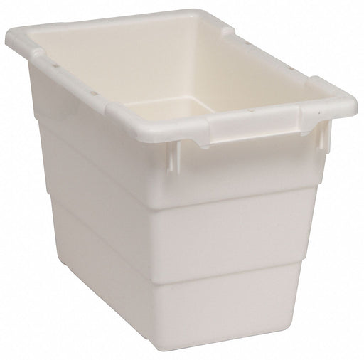 G2982 CrossStackingTote 17.25inL 11inW White