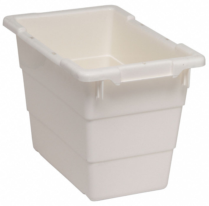 G2982 CrossStackingTote 17.25inL 11inW White