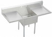 Scullery Sink 72 x27.5 x44 Silver
