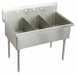 Scullery Sink 48 x27.5 x44 Silver