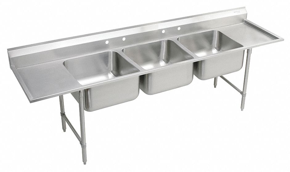 Scullery Sink 97.5 x29.75 x42.25 Silver