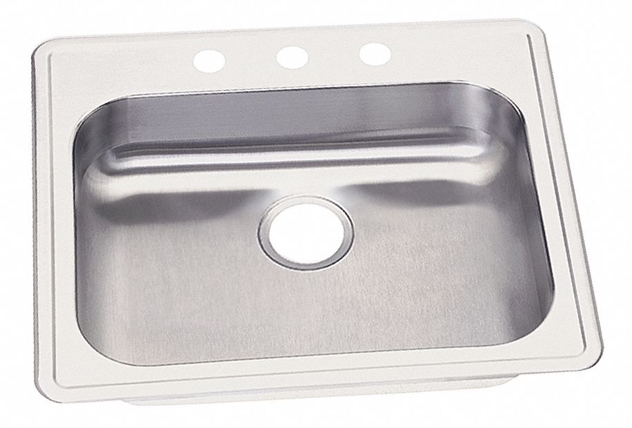 Bowl Drop-In Sink 25 x21.25 x5.375 