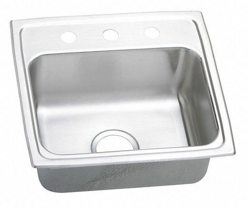 Bowl Drop-In Sink 19 x18 x5.5 Silver