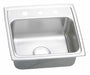 Bowl Drop-In Sink 19 x18 x5.5 Silver