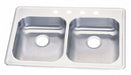 Bowl Drop-In Sink 33 x21.25 x5.625 