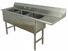 Scullery Sink 74.5 x24 x43 Silver