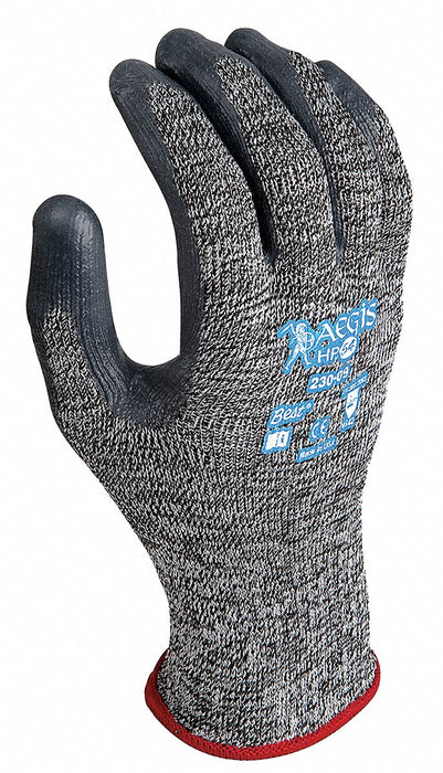 Coated Gloves Black White 9 PR