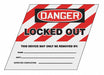 Ball Valve Lockout Label 1.5inx1.5in PP