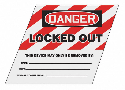 Ball Valve Lockout Label 1.5inx1.5in PP
