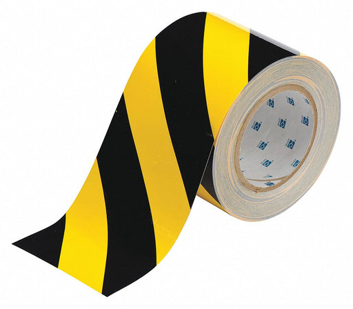 G5688 Floor Tape Black/Yellow 4 inx100 ft Roll