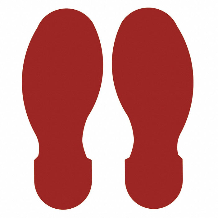G5695 Floor Tape Red 3 1/2 inx10 in Foot PK10
