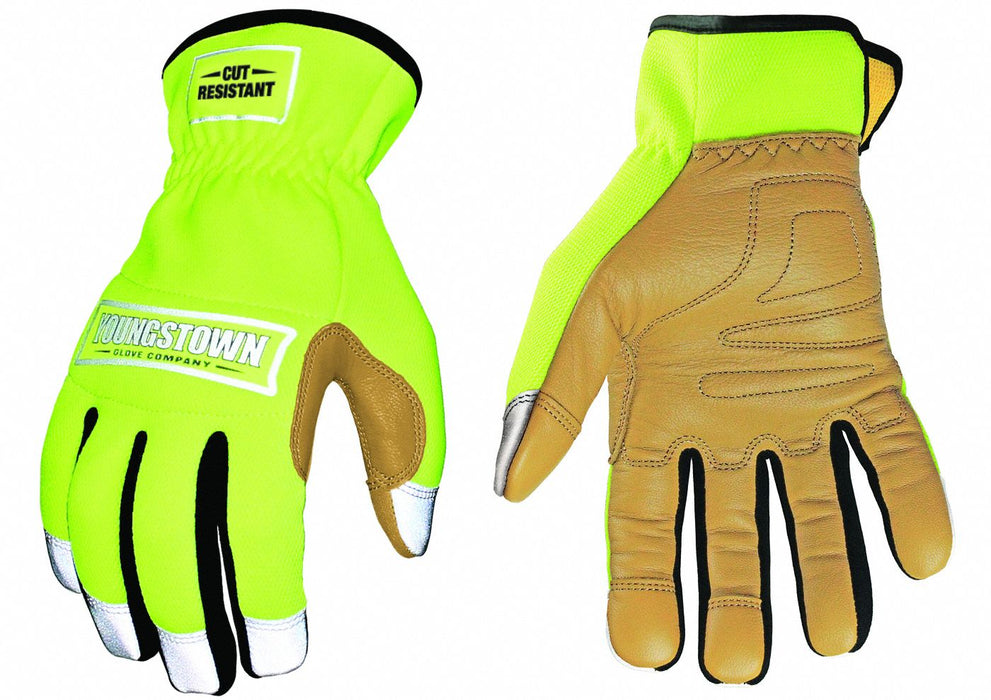 Glove Cut resistant lime Hybrid M PR
