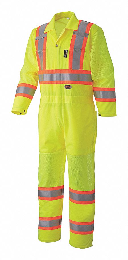 Traffic Coverall Hi-Vis Yw Polyester M