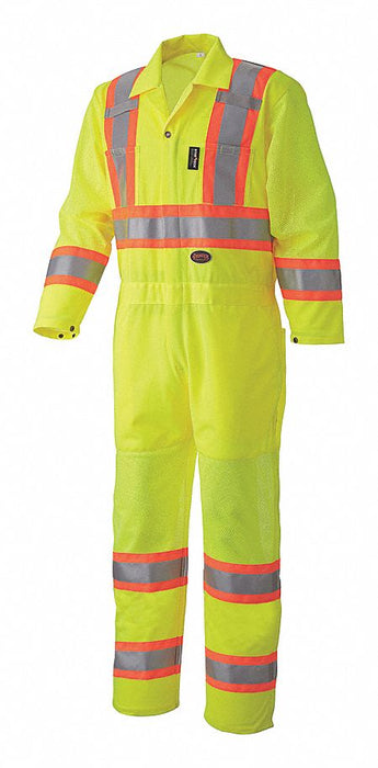 Traffic Coverall Hi-Vis Yw Polyester 2XL