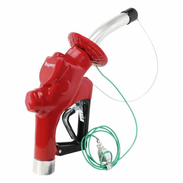 FuelNozzle Red 1in BSP 7inAluminumSpout