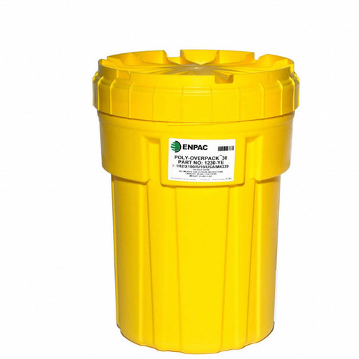 SalvageDrum Polyethylene 30inH Yellow