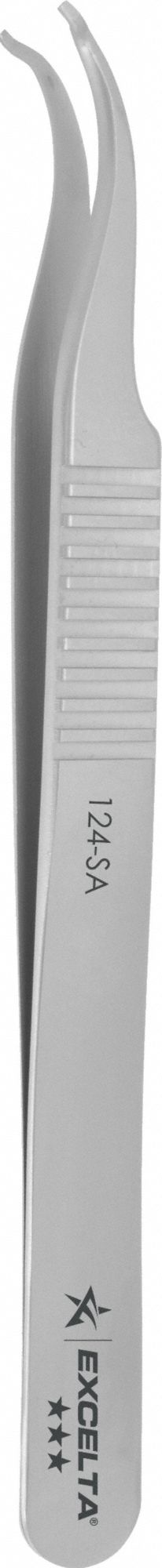 Tweezers SS 4 1/4 L Curved Cylindrical