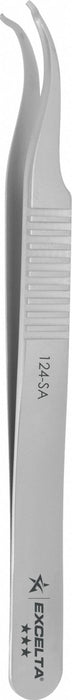 Tweezers SS 4 1/4 L Curved Cylindrical
