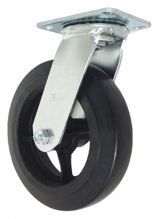 Swivel w/8x2 Rubber on Iron Wheel
