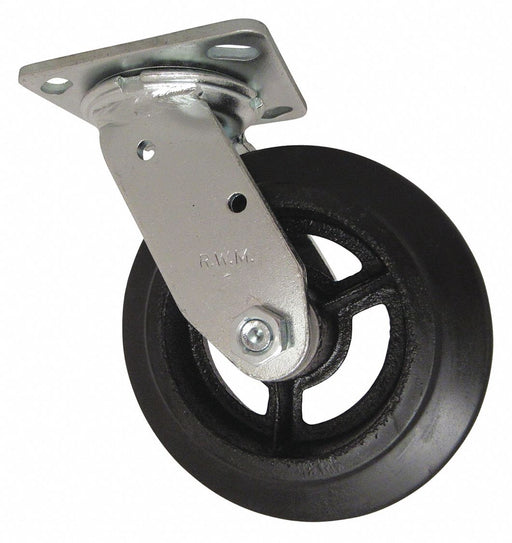 Swivel w/6x2 Rubber on Iron Wheel
