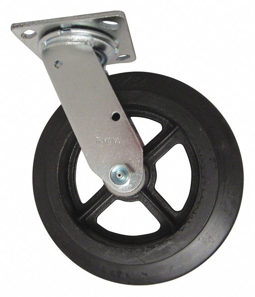 Swivel w/8x2 Rubber on Iron Wheel