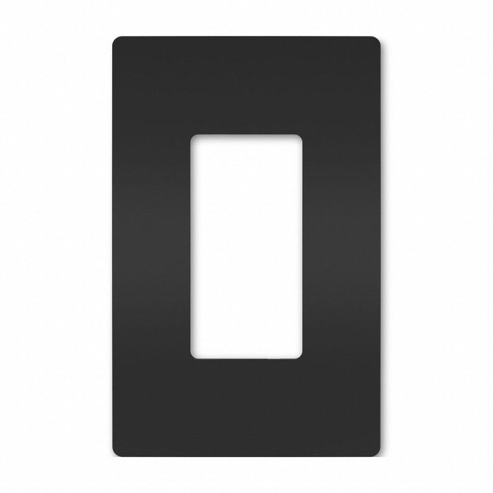 Rocker Wall Plate Smooth Plastic Black