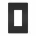 Rocker Wall Plate Smooth Plastic Black