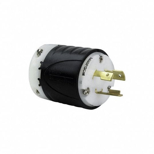 Grnd Mntring Plug 20A Blk Wht Nyl 3Blds