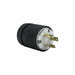 Grnd Mntring Plug 30A Blk Wht Nyl 3Blds