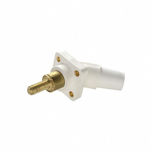 Angled Recp Wht Male Threaded Stud 400 A