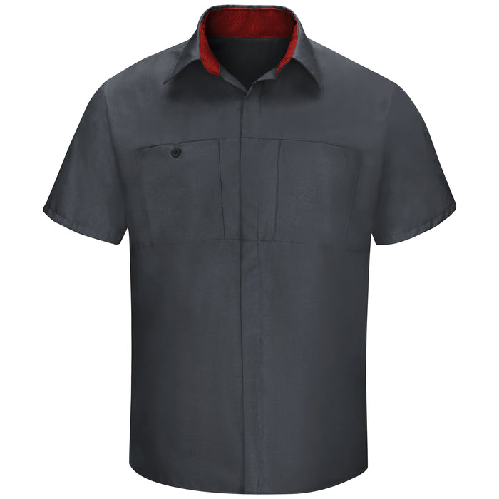 Men's Short Sleeve Performance Plus Shop Shirt With Oilblok Technology
