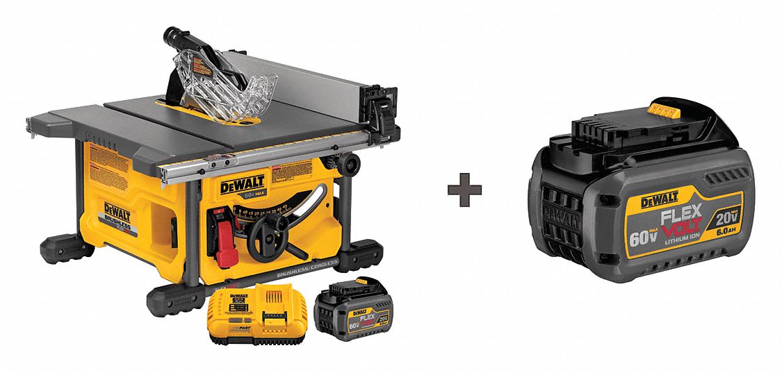 Cordless Table Saw 60V 5/8 Arbor Sz
