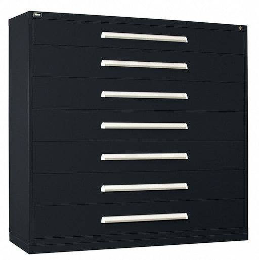 ModDrwrCab 59 x60 x28 Black 7Drwr