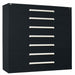 ModDrwrCab 59 x60 x28 Black 7Drwr