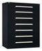 ModDrwrCab 59 x45 x28 Black 7Drwr