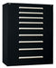 ModDrwrCab 59 x45 x28 Black 9Drwr
