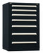 ModDrwrCab 44 x30 x28 Black 7Drwr