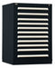 ModDrwrCab 44 x30 x28 Black 11Drwr