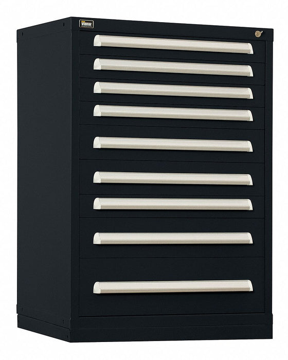 ModDrwrCab 44 x30 x28 Black 9Drwr