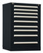ModDrwrCab 44 x30 x28 Black 9Drwr