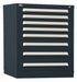 ModDrwrCab 37 x30 x28 Black 8Drwr