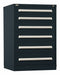 ModDrwrCab 44 x30 x28 Black 6Drwr