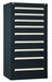ModDrwrCab 59 x30 x28 Black 9Drwr