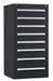 ModDrwrCab 59 x30 x28 Black 8Drwr
