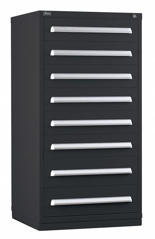 ModDrwrCab 59 x30 x28 Black 8Drwr