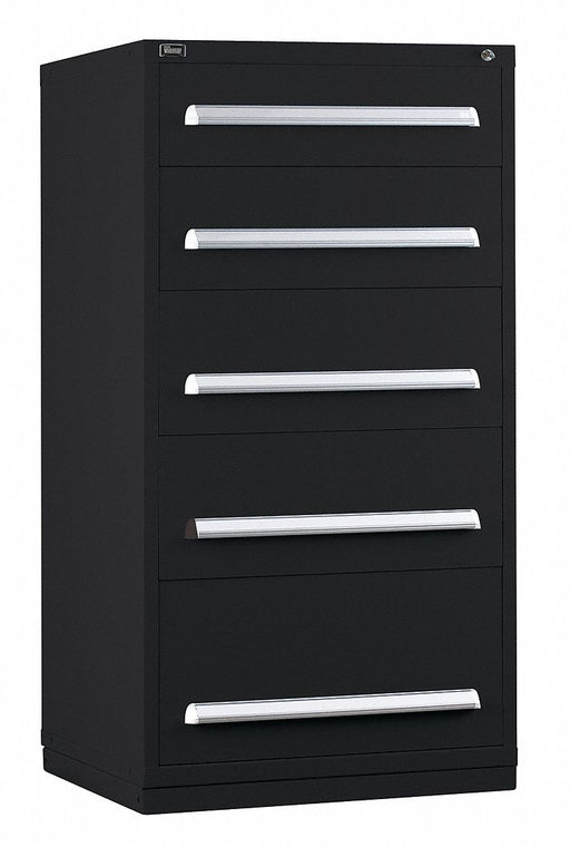 ModDrwrCab 59 x30 x28 Black 5Drwr