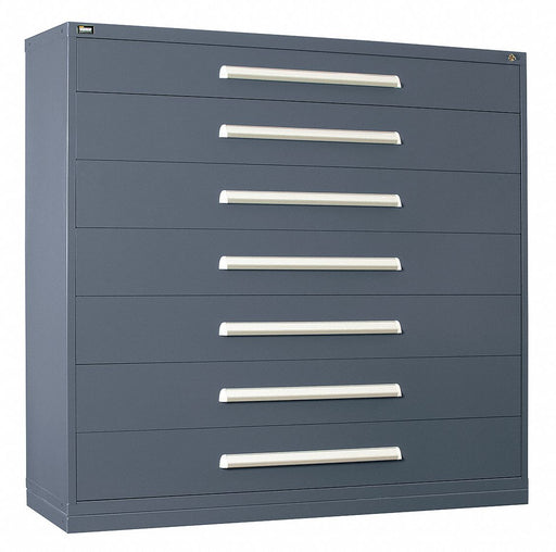 ModDrwrCab 59 x60 x28 Light Gray 7Drwr