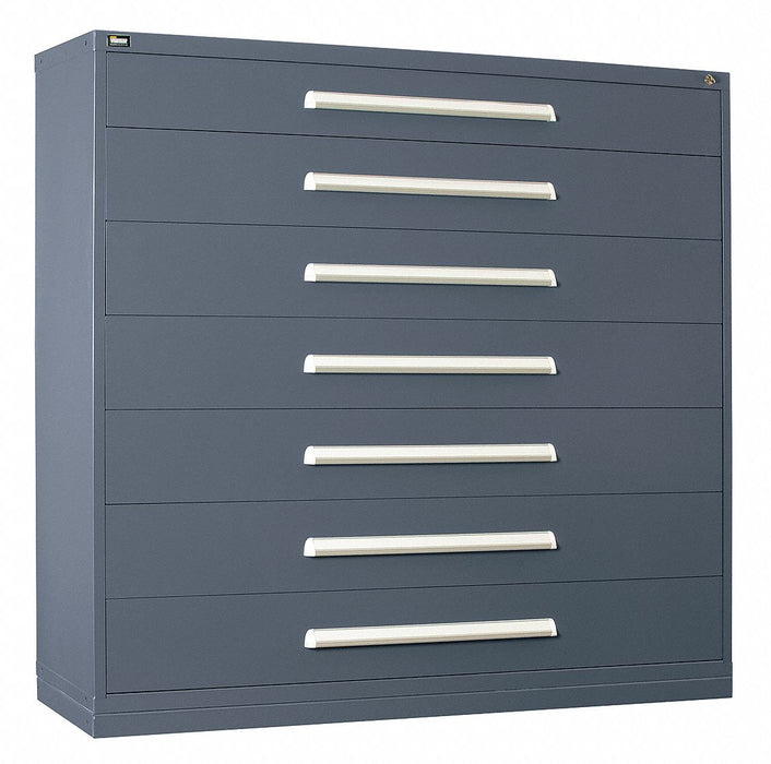 ModDrwrCab 59 x60 x28 Light Gray 7Drwr